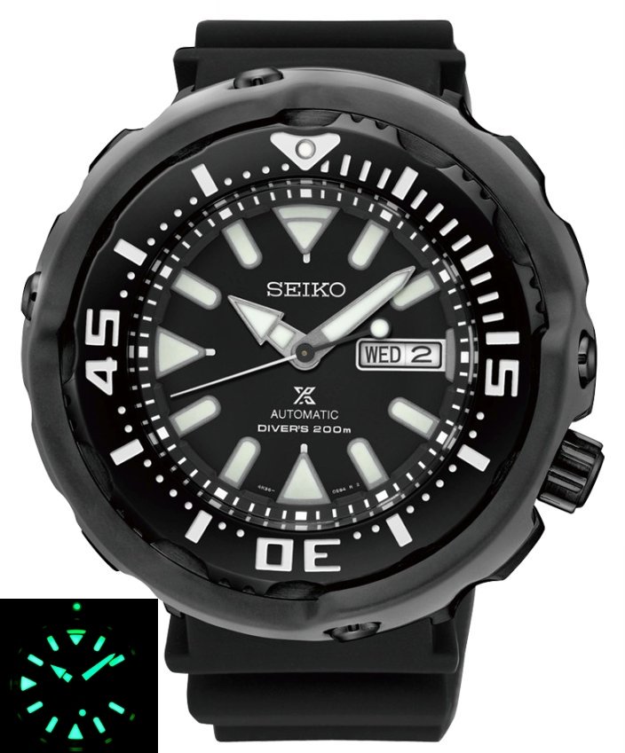 Arbejdskraft Markér mund watches88. SEIKO PROSPEX Black Tuna Diver's 200m SRPA81K1