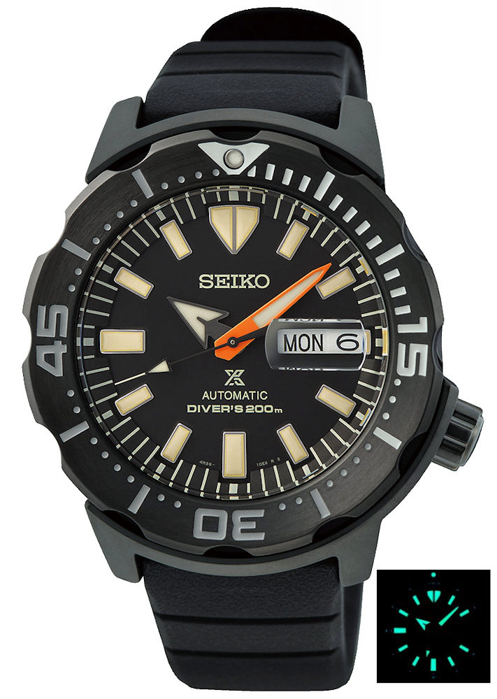 watches88. SEIKO PROSPEX Monster Black Series Limited Edition 7000pcs  Diver's Automatic SRPH13K1