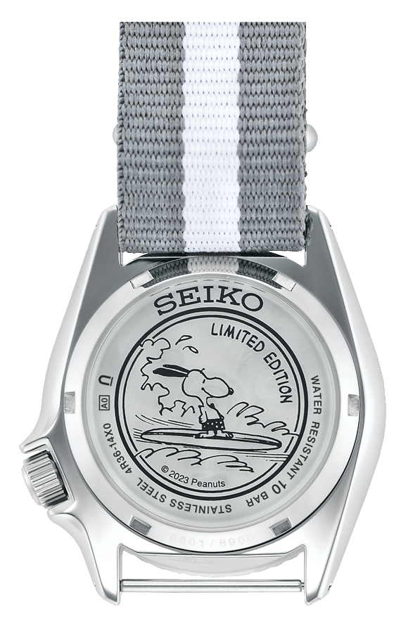 Seiko 5 Sports 55th Anniversary PEANUTS 'Surfboard' Limited Edition 8,900pcs Automatic SRPK25K1