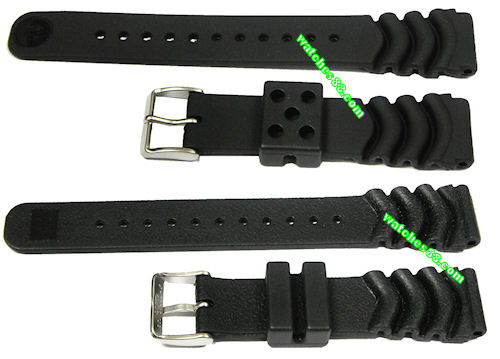 SEIKO 20mm Diver rubber strap V- type for SKX013, SKX023,  SKX025 etc. Code: 4FV9JZ