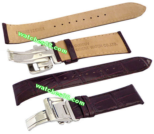 ORIENT 22mm genuine leather for CFD0F002W &  etc Color: Brown
