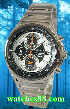 watches88. Seiko Titanium Criteria Tachymeter Alarm Chronograph SNA565
